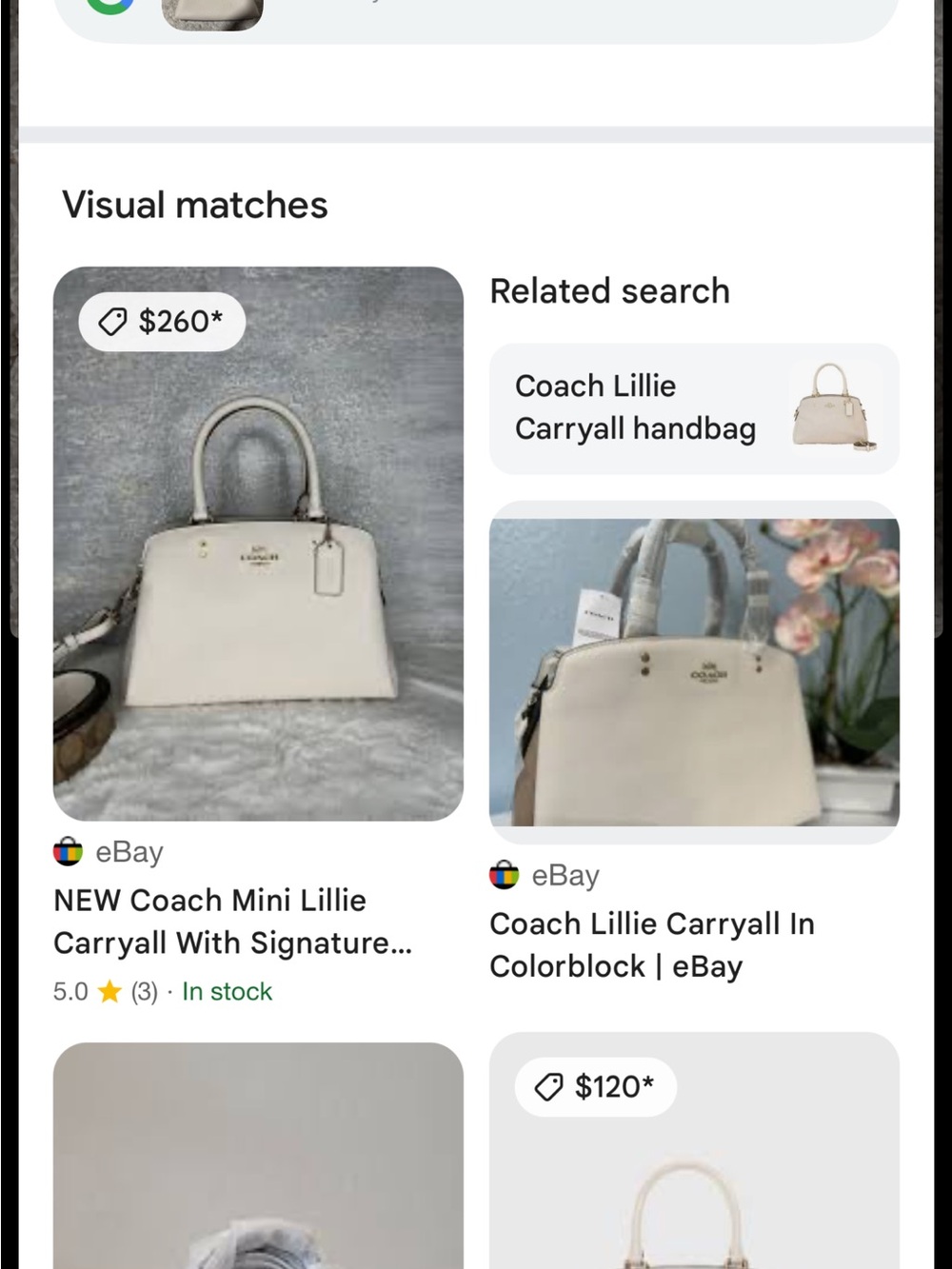 Coach Cream Leather Satchel with Gold Hardware - Picture 4 of 4